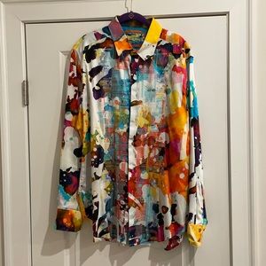 Robert Graham embroidered dress shirt